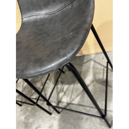 TOM - Set of 2 Anthracite John Bar Stools