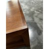 SECONDE MAIN - Meuble TV marron 2 grands tiroirs 1 petit tiroir bois Mindi