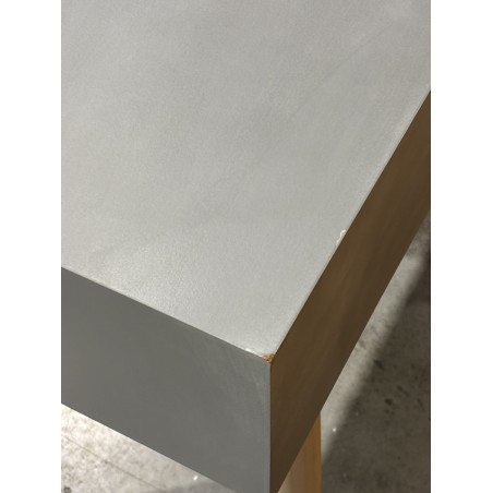 SECONDE MAIN - Console grise 3 tiroirs beiges bois Pin
