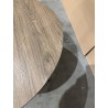 JULIA Beveled Coffee Table 70x70cm Mocha Black Metal Graphic Legs