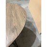 SECONDE MAIN - Table basse biseautée 70x70cm mocha pieds graphiques métal noir