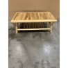 WILL Rectangular BORNEO Teak Coffee Table with Double Shelf