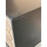 SECONDE MAIN - Chevet noir 2 tiroirs scandi bois Sapin marqueté pieds métal doré