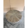 CLARA Round Coffee Table 90x90cm - Natural Teak Wood