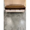 ALIX Mango Wood TV Stand - 2 Niches, 2 Drawers