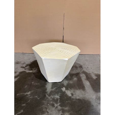 GREGOIRE Tree Stump Effect Stool in Beige Concrete - Unique Design