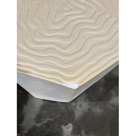 GREGOIRE Tree Stump Effect Stool in Beige Concrete - Unique Design