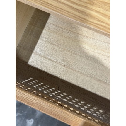 RODRIGO Natural-Coloured Console Table with 2 Drawers