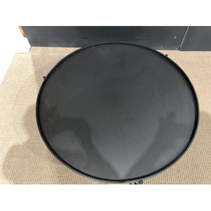 DALY Black Round Coffee Table 102x102cm - Metal Base