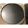 DALY Black Round Coffee Table 102x102cm - Metal Base