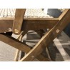 SECONDE MAIN - Ensemble de 2 fauteuils de jardin pliants en bois Acacia et rotin synthétique