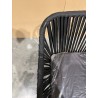 Black garden armchair with black rope | SECONDE VIE