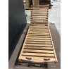 SECONDE MAIN - Bain de soleil avec roulettes en bois Teck