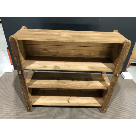 SANDY - Brown 3-tier Recycled Pine Wood Shelf