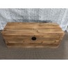 SECONDE MAIN - Coffre rangement marron bois Pin recyclé