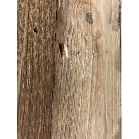 SECONDE MAIN - Coffre rangement marron bois Pin recyclé