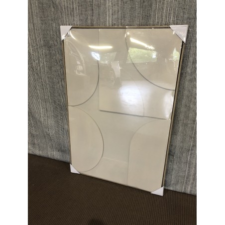 HOMER Wall Decoration 83x123cm - Abstract Beige Shapes in Relief