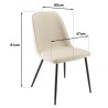 2 chaises tissu écru dossier droit | SECONDE MAIN