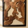 Wall decoration 120x70 abstract shapes in teak | SECOND LIFE