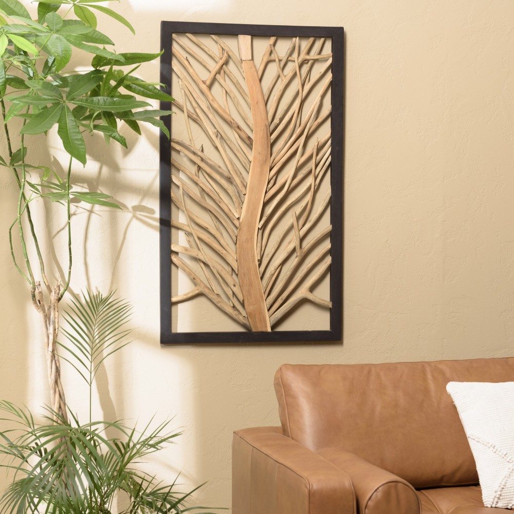 Wall decoration 120x70cm teak tree of life motif | SECOND-HAND Wall decoration 120x70cm teak tree of life motif | SECOND-HAND