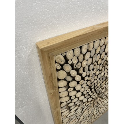 Decorative item, 120 x 70 cm, teak branches, natural frame | SECOND LIFE
