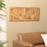 SECOND-HAND - Wall decoration 120x50cm geometric shapes in teak.