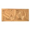 SECOND-HAND - Wall decoration 120x50cm geometric shapes in teak.