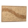 Décoration murale 120x70cm en teck, cadre naturel | SECONDE VIE