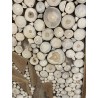 120x70cm teak wall decoration, natural frame | SECONDE VIE