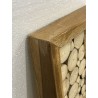 Décoration murale 120x70cm en teck, cadre naturel | SECONDE VIE