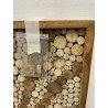 Teak mosaic wall decoration, 120x70 cm | Second-hand