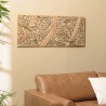 Décoration murale rectangulaire 120x50cm mosaïques en teck | Seconde vie
