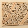 Rectangular wall decoration 120x50cm teak mosaics | Second life