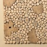 Square wall decoration 100x100cm teak mosaics - model 1 | second-hand
