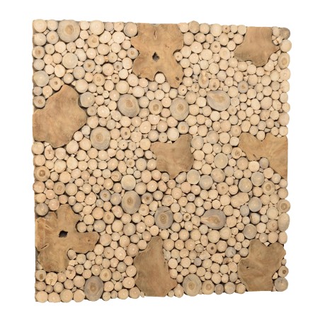 Décoration murale carrée 100x100cm mosaïques en teck - modèle 1 | seconde main