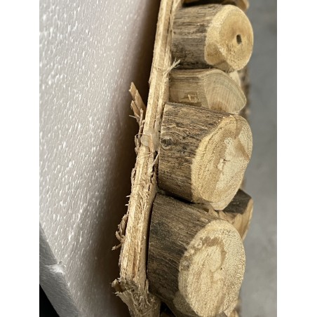 SECOND-HAND - Square wall decoration 100x100cm teak branches - model 2