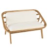 Canapé 2 places coussins blanc en bois et rotin | Collection Amy Canapé 2 places coussins blanc en bois et rotin | Collection Amy