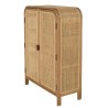 Rounded wooden and rattan cabinet - 3 shelves | Amy Collection Rounded wooden and rattan cabinet - 3 shelves | Amy Collection