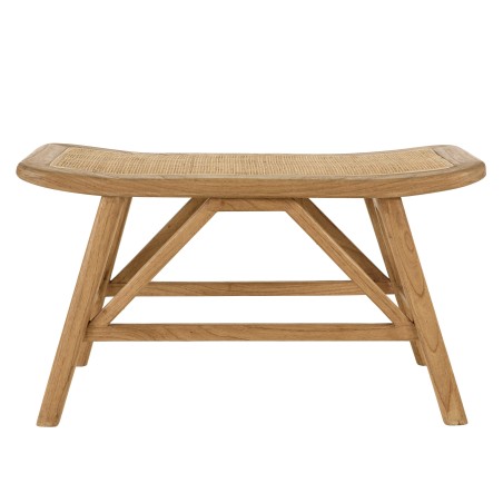 Banc 1 place en bois et rotin | Collection Amy