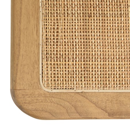 Banc 1 place en bois et rotin | Collection Amy