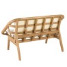Canapé 2 places coussins blanc en bois et rotin | Collection Amy Canapé 2 places coussins blanc en bois et rotin | Collection Amy
