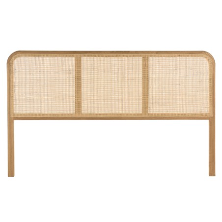 AMY - Headboard in mindi wood and natural rattan for 140/160 cm beds