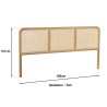 Headboard for 160/180 cm beds in wood and rattan | Amy Headboard for 160/180 cm beds in wood and rattan | Amy