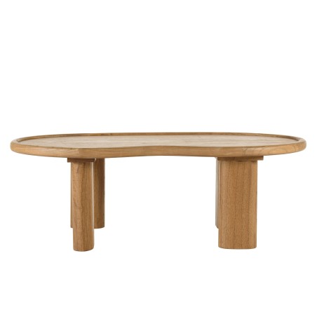 Organic-shaped coffee table in mindi wood, 120 cm | Amy Collection