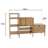 Staircase bookcase in wood and natural rattan | Amy Staircase bookcase in wood and natural rattan | Amy