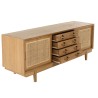 Meuble TV en bois  et rotin naturel | Meubles Macabane - Amy