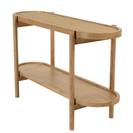 Console avec tablette en rotin naturel | AMY