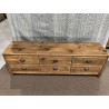 SANDY TV Stand in Brown with 6 Drawers | Recycled Pine