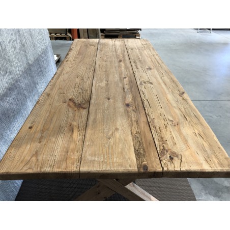 SECOND-HAND - Rectangular dining table 220x100cm recycled pine wood