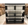 SECONDE MAIN - Étagère 10 niches 5 niveaux noire piètement métal